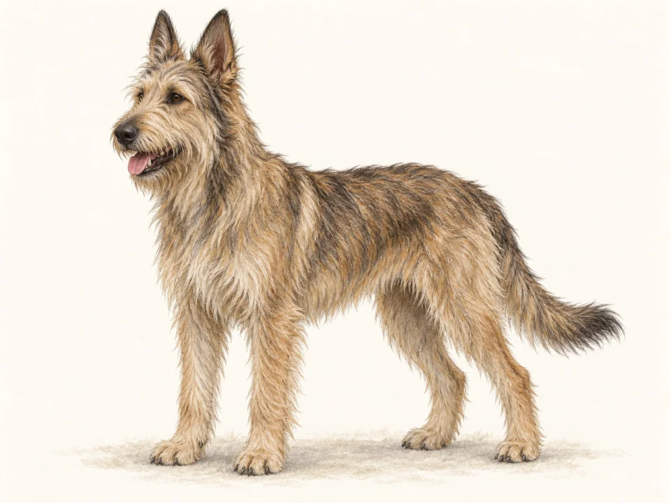 Original illustration of an adult Berger Picard