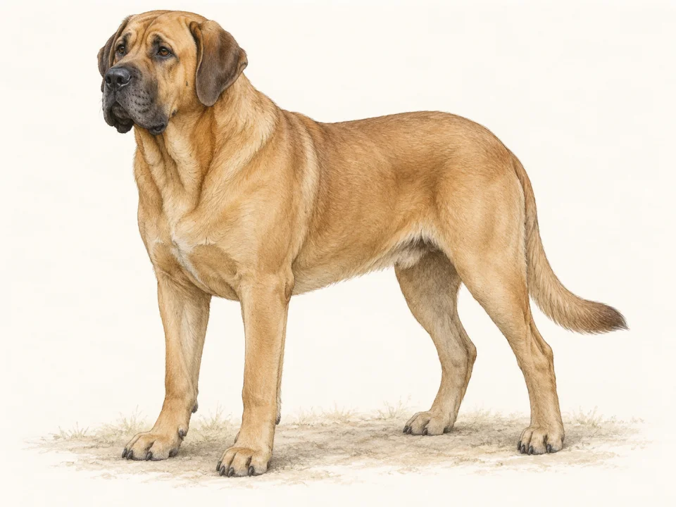 Original illustration of an adult Broholmer