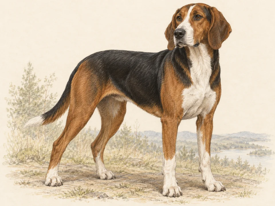 Original illustration of an adult Hamiltonstovare