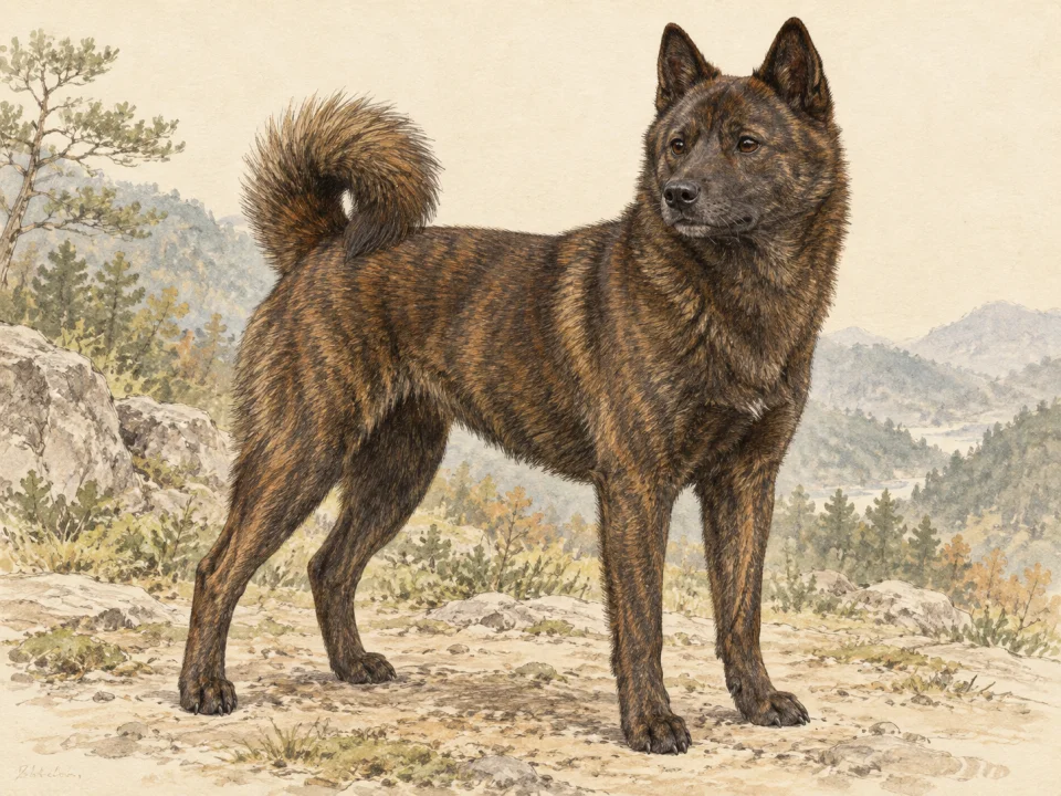 Original illustration of an adult Kai Ken