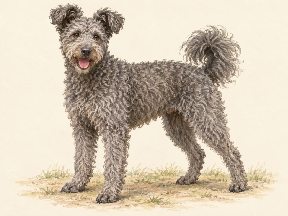 Original illustration of an adult Pumi
