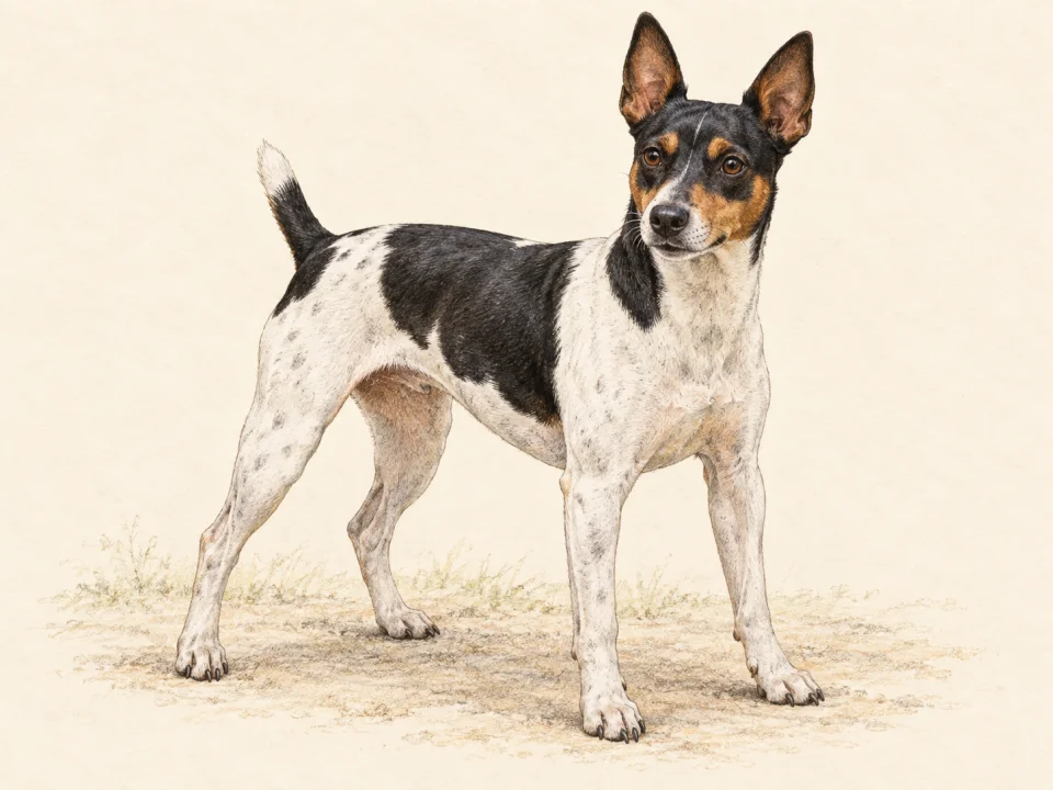 Original illustration of an adult Teddy Roosevelt Terrier