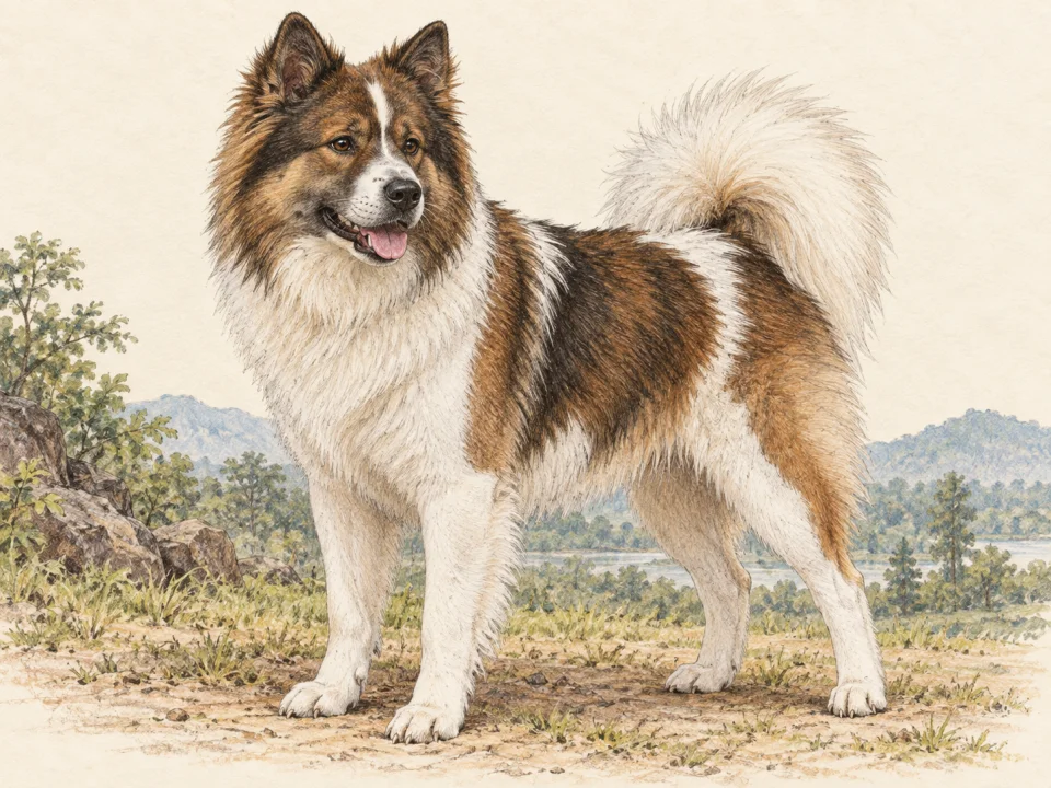Original illustration of an adult Thai Bangkaew
