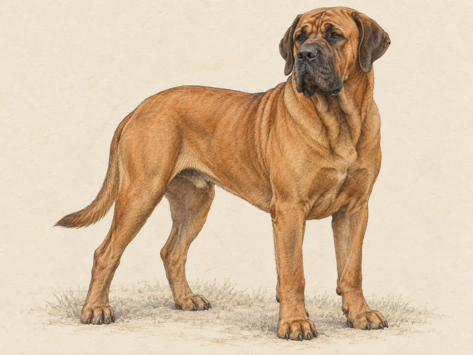 Original illustration of an adult Tosa
